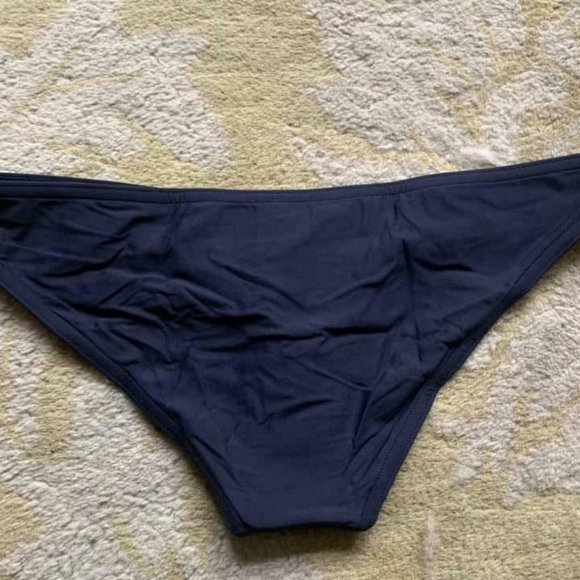 J.Crew $45 Lowrider bikini bottoms Navy K4845 - Picture 2 of 3